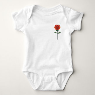 Timeless Red Rose Baby Bodysuit