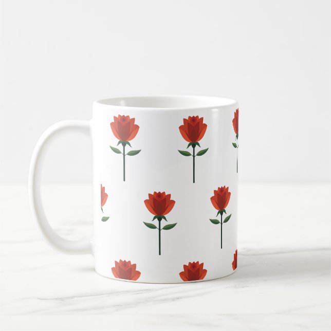 Timeless Red Rose Coffee Mug (Left)