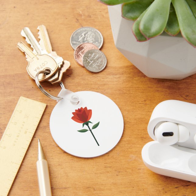 Timeless Red Rose Keychain (Desk)