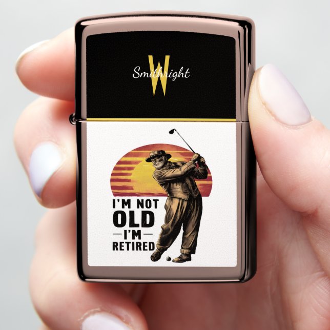 Timeless Retiree Golf Zippo Lighter (In Hand)