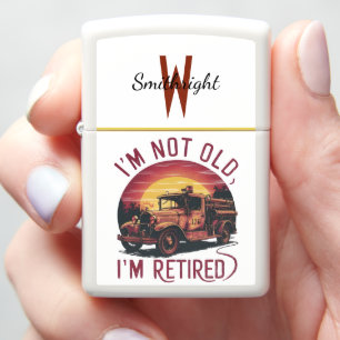 Timeless Retirement Fire Truck Zippo Lighter