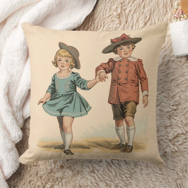 Timeless Retro Kids Throw Pillow (Blanket)