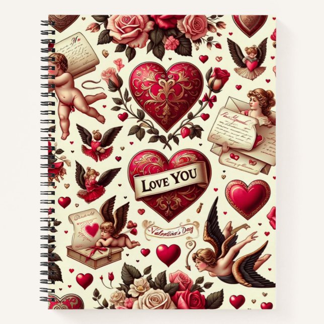 Timeless Romance: A Classic Valentine's Day Patter Notebook (Front)