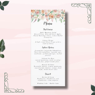Timeless Romance Floral Wreath Wedding Menu