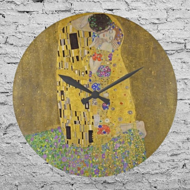 Timeless Romance: Gustav Klimt's 'The Kiss' Clock (Creator Uploaded)