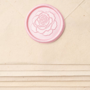Timeless Rose Bloom Quinceañera Wax Seal Sticker