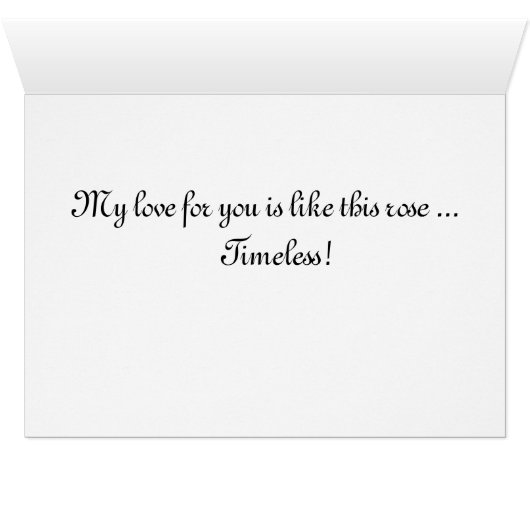 Timeless Rose Card (Inside Horizontal (Bottom))