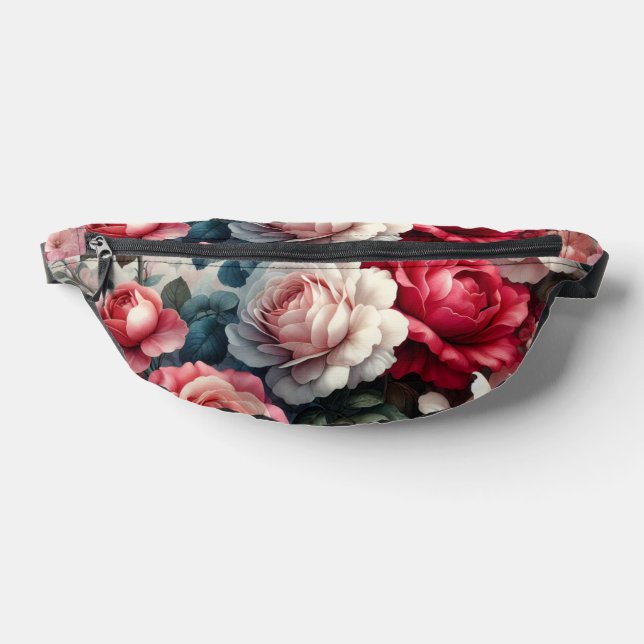 Timeless Rose Floral Charm Fanny Pack (Lay Down)