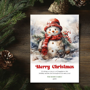 Timeless rustic Christmas scene festive greeting Holiday Card