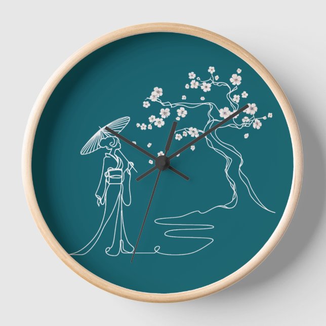 Timeless Sakura Grace Clock (Front)