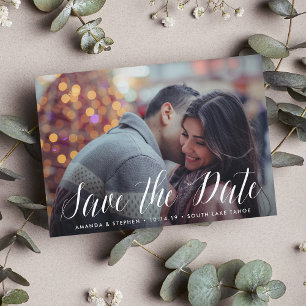 Timeless Script   Photo Wedding Save The Date