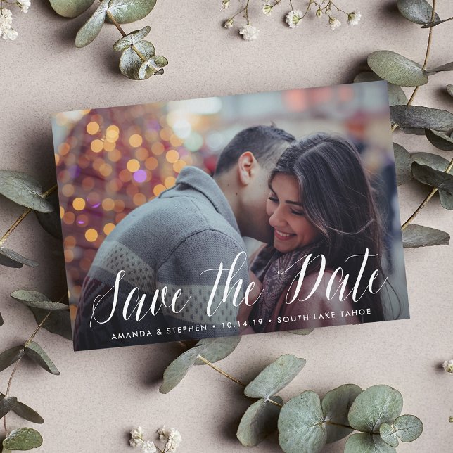 Timeless Script | Photo Wedding Save The Date (Creator Uploaded)