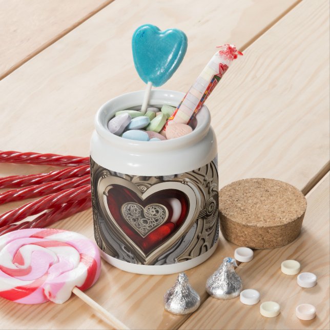 Timeless Steampunk Heart of Love Candy Jar (In Situ)