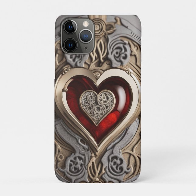 Timeless Steampunk Heart of Love Case-Mate iPhone Case (Back)