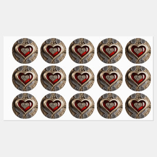 Timeless Steampunk Heart of Love Labels