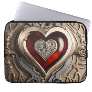 Timeless Steampunk Heart of Love Laptop Sleeve