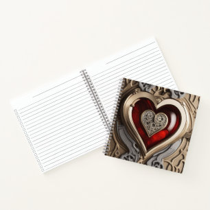Timeless Steampunk Heart of Love Notebook