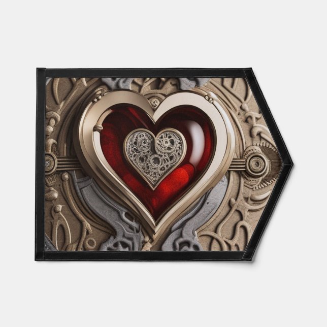 Timeless Steampunk Heart of Love Pennant (Front)