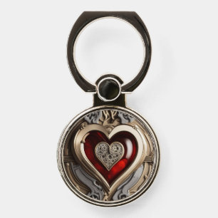 Timeless Steampunk Heart of Love Phone Ring Stand