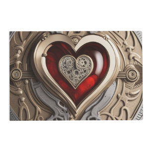 Timeless Steampunk Heart of Love Placemat