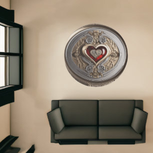Timeless Steampunk Heart of Love Rug
