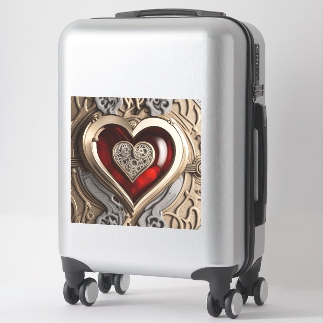 Timeless Steampunk Heart of Love  Sticker (Suitcase)