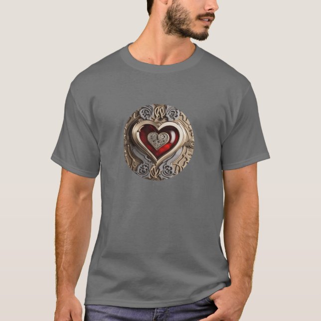 Timeless Steampunk Heart of Love T-Shirt (Front)
