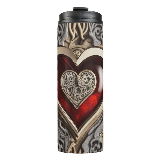 Timeless Steampunk Heart of Love Thermal Tumbler (Front)