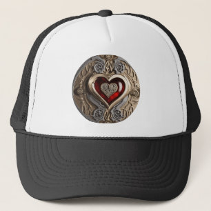 Timeless Steampunk Heart of Love Trucker Hat