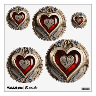 Timeless Steampunk Heart of Love Wall Decal