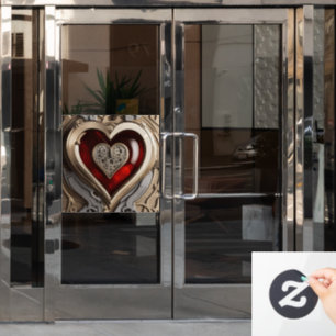 Timeless Steampunk Heart of Love Window Cling