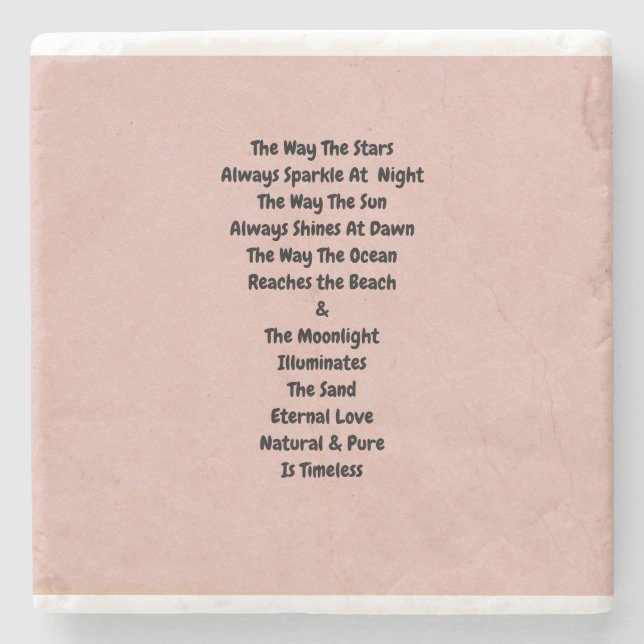 Timeless Stone Coaster (Front)