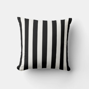 Timeless Stripes Black & White Throw Pillow