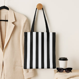 Timeless Stripes Black & White Tote Bag