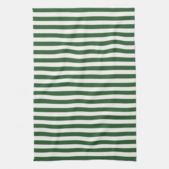 Timeless Stripes Green Kitchen Towel (Vertical)