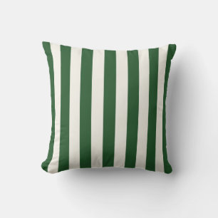 Timeless Stripes Green Throw Pillow