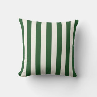 Timeless Stripes Green Throw Pillow