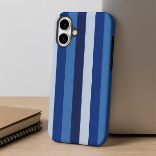 Timeless Stripes Navy Blue iPhone 16 Plus Case