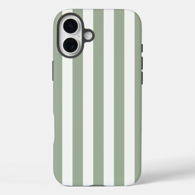 Timeless Stripes Sage Green Case-Mate iPhone Case (Back)