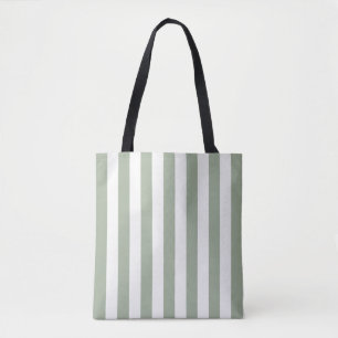 Timeless Stripes Sage Green Tote Bag