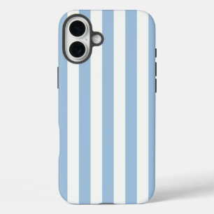 Timeless Stripes Soft Blue iPhone 16 Plus Case