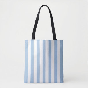 Timeless Stripes Soft Blue Tote Bag