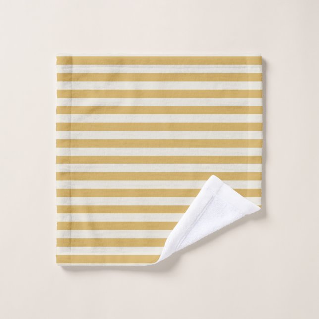 Timeless Stripes Yellow Mustard Wash Cloth (Wash Cloth)