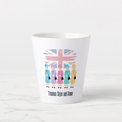 Timeless Style and Grace_ RIP Queen Elizabeth II   Latte Mug