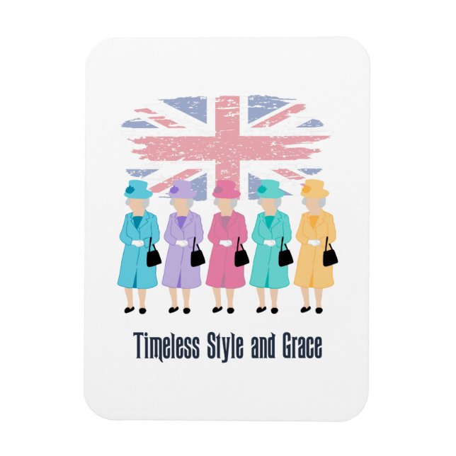 Timeless Style and Grace- RIP Queen Elizabeth II  Magnet (Vertical)