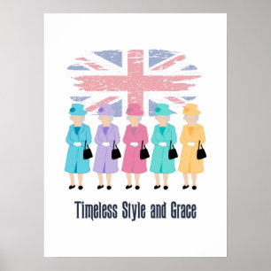 Timeless Style and Grace- RIP Queen Elizabeth II  Poster
