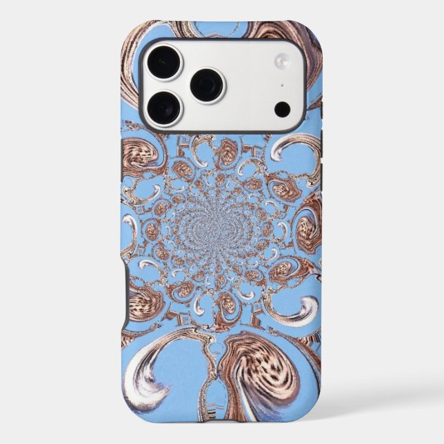 Timeless Symmetry | Vintage Blue & Brown Kaleida Case-Mate iPhone Case (Back)