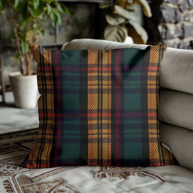 Timeless Tartan Pattern  Throw Pillow (Creator Uploaded)