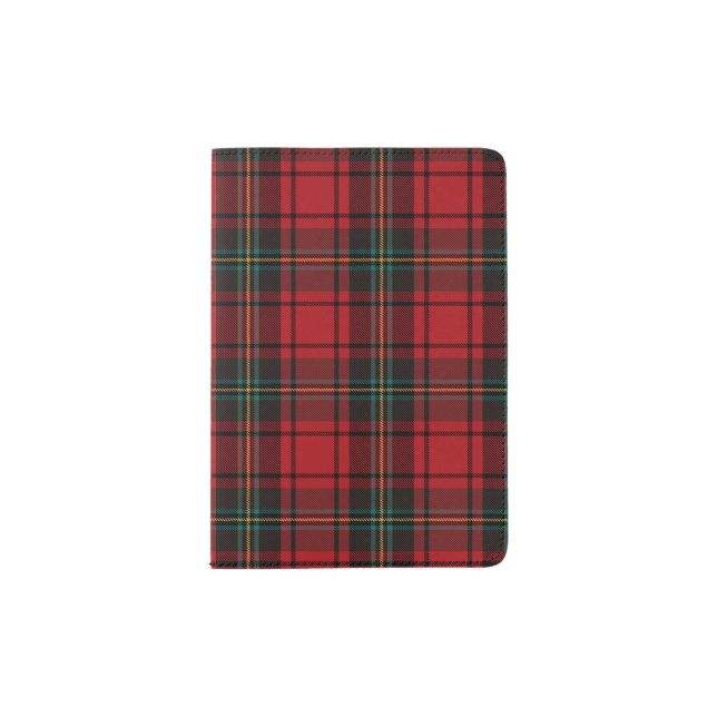 Timeless Tartan Plaid Red Black Ralph Pattern Passport Holder (Front)