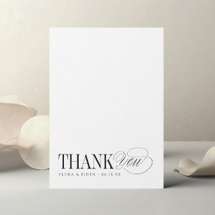 Timeless Thank You Personalized Stationery Note Card